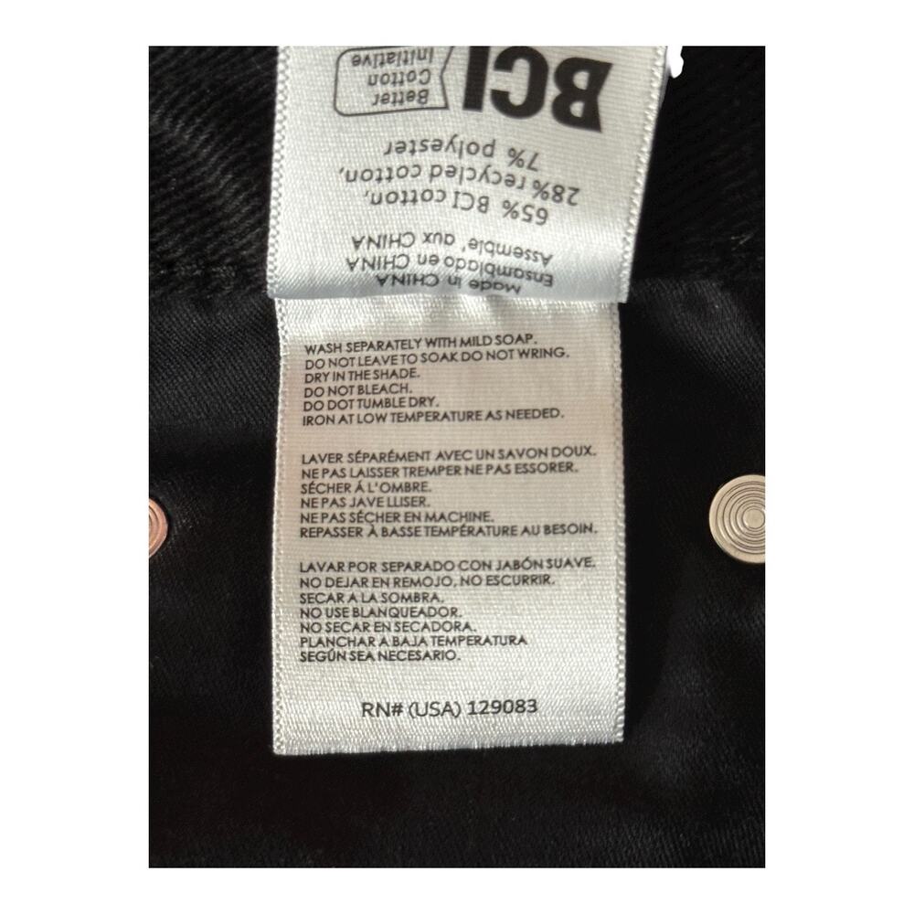 Rebecca Minkoff straight taper distressed jeans black size 25 - Picture 7 of 7